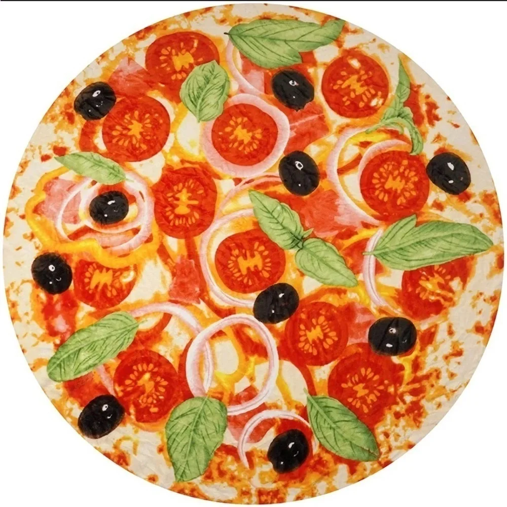 Zulay Kitchen Loaded Pizza Blanket 60 Inch Novelty Big Blanket For Adult  Kids